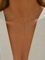 گردنبند طرح کاراواتی طلا