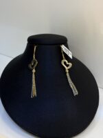 گوشواره طرح قلب آویزدار طلا - تصویر 2